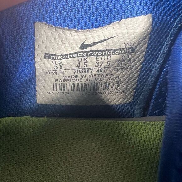 Nike Youth‎ Kobe Bryant Mentality Lace Up Blue Volt Basketball Shoes Size 5Y - Picture 8 of 8